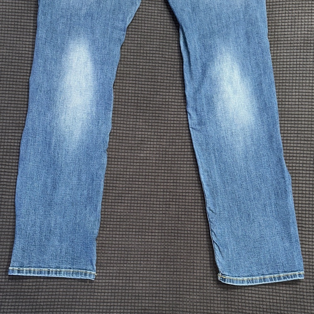 Arizona Jean Co Mens Skinny Distressed Patch Stretch Jeans Blue Size 36x32 Denim - Picture 5 of 5